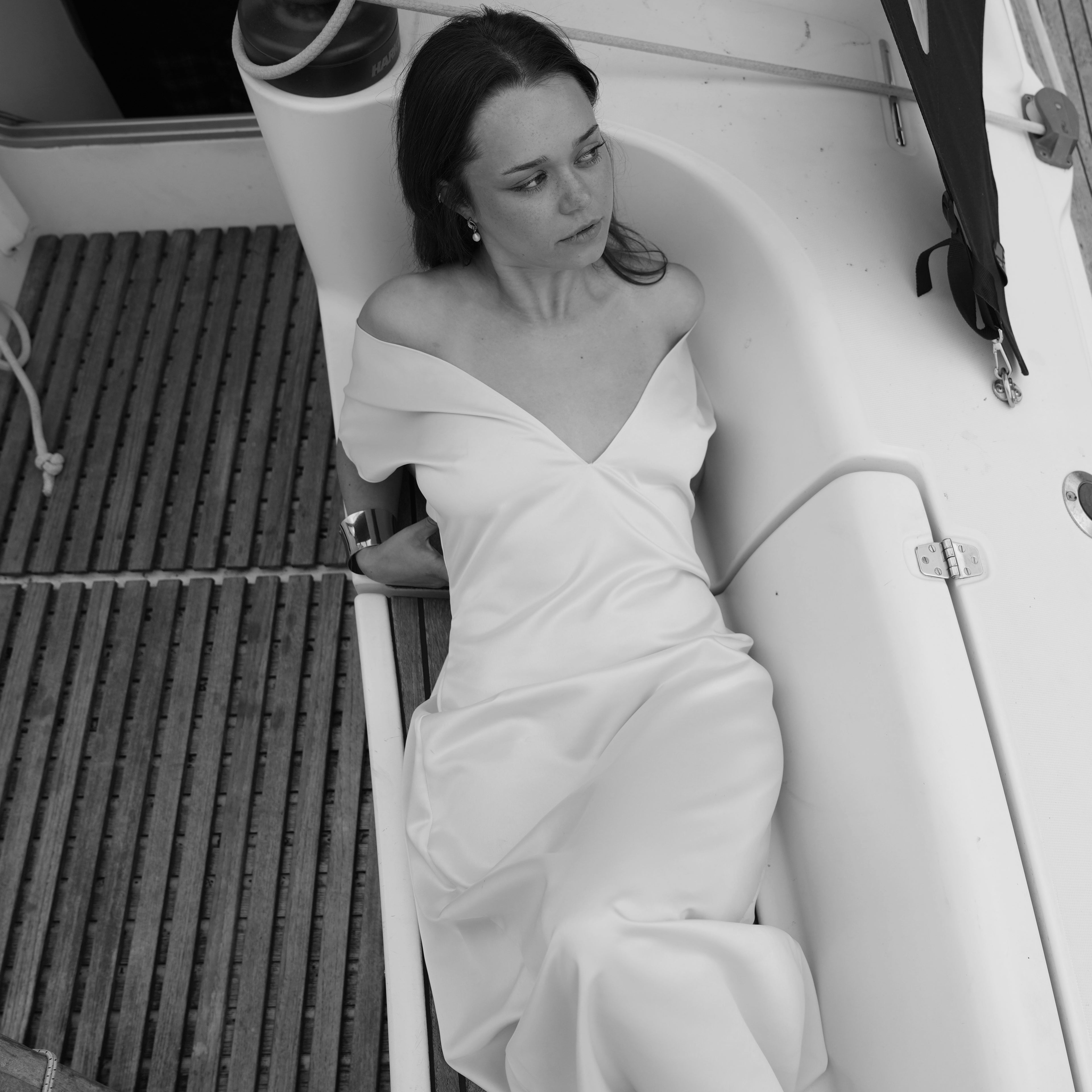 SLIP DRESS IN SILK CHARMEUSE